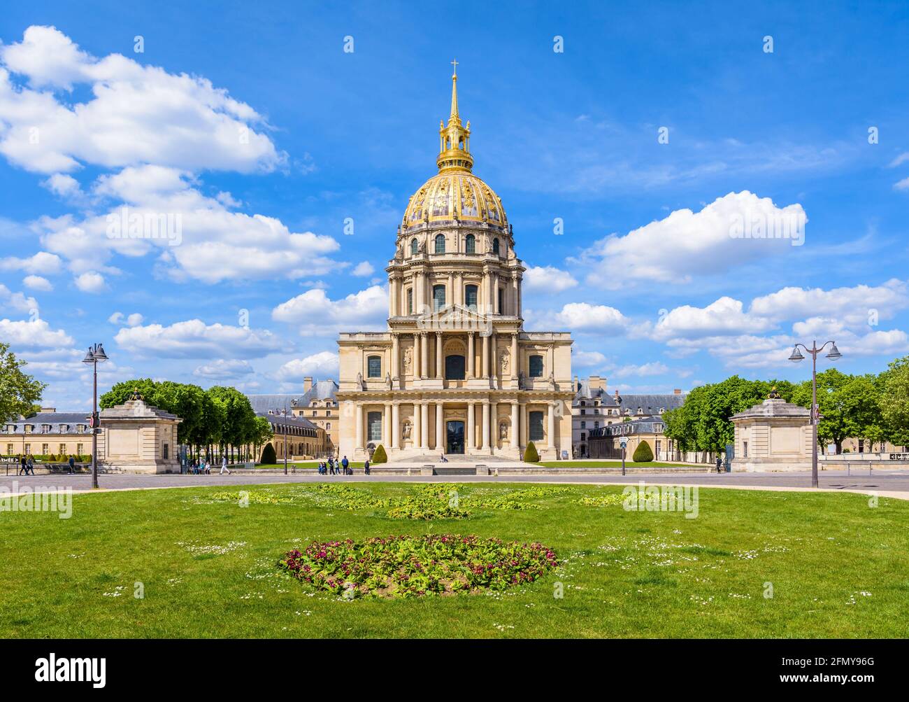 General view of the Dome des Invalides in Paris, France, a former ...