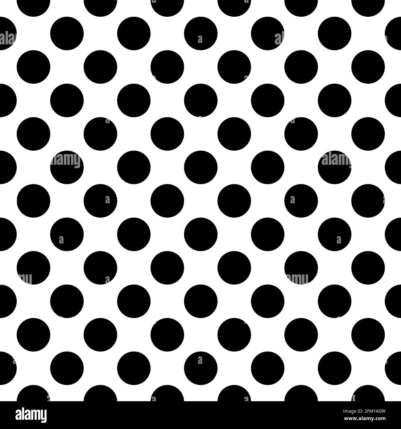 Polka dot pattern. White black design. Retro style digital paper Stock Photo