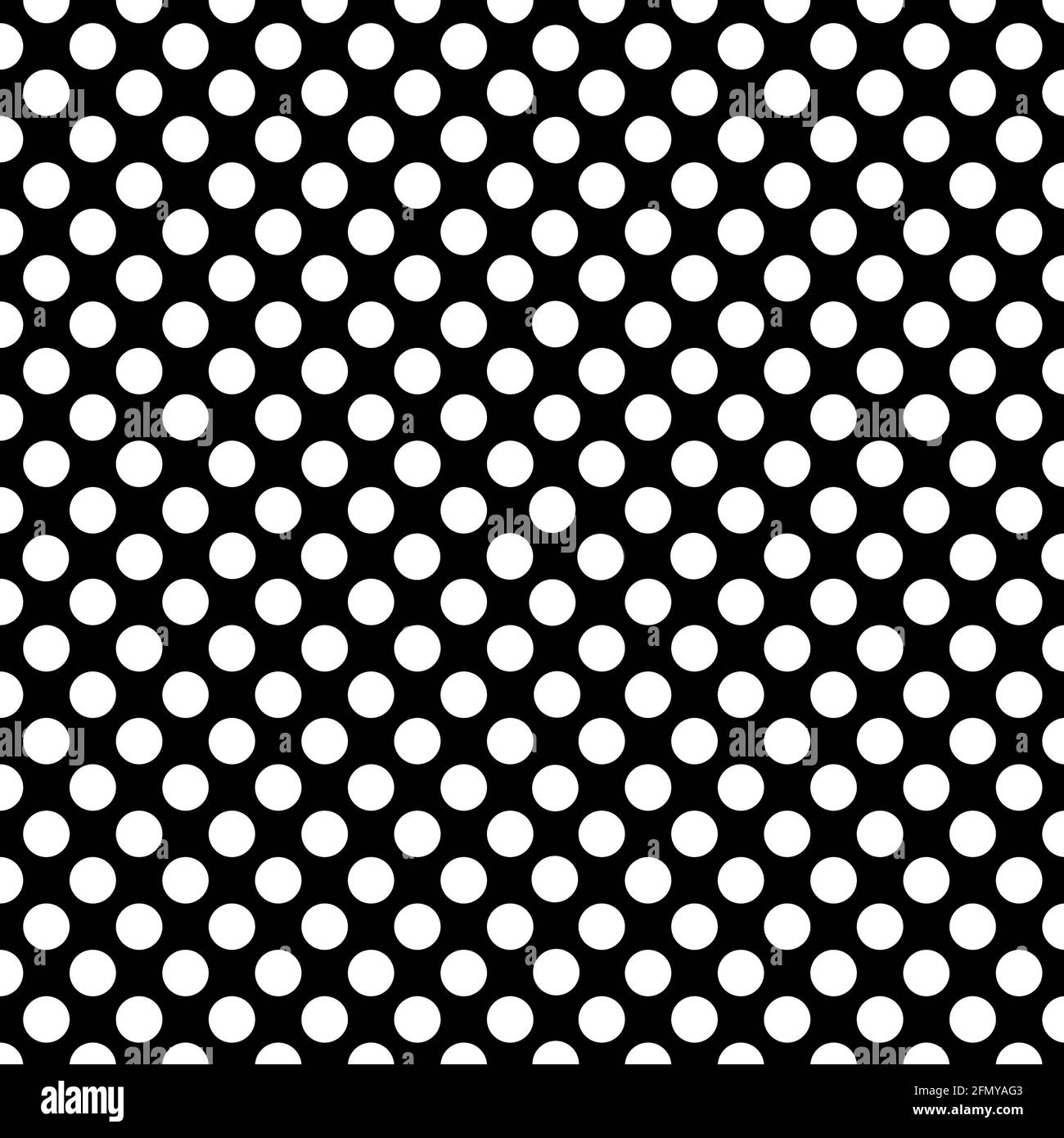 Polka dot pattern. Black white design. Retro style digital paper Stock Photo