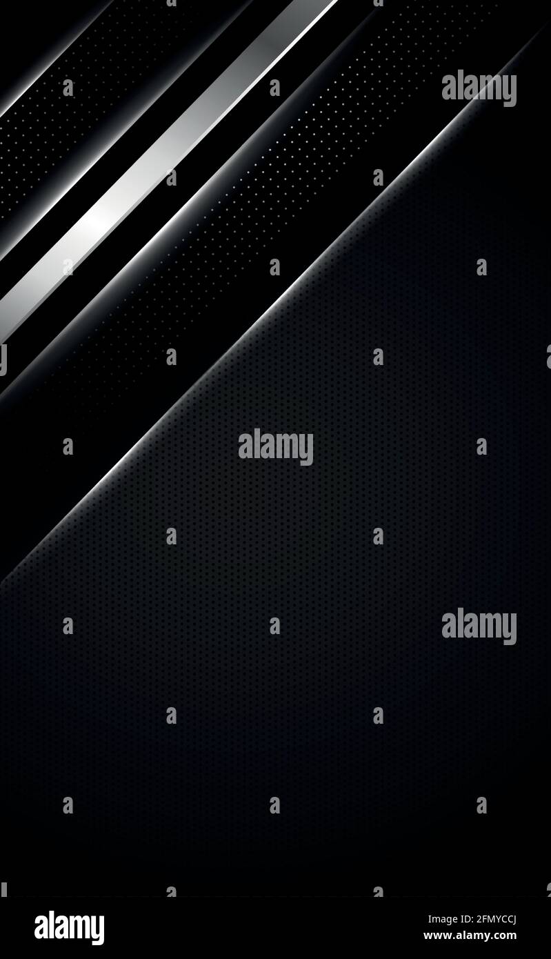 Perforated dark background with metal inserts - Vector illustration Stock Vector