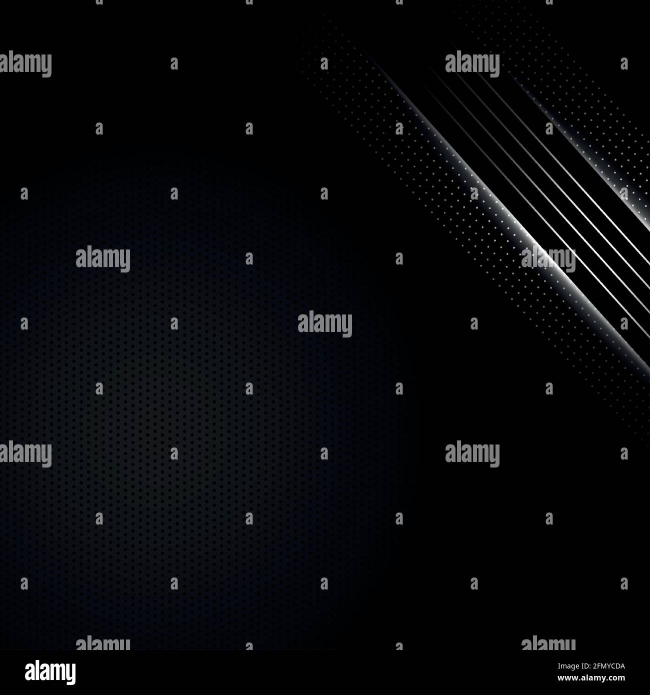 Perforated dark background with metal inserts - Vector illustration Stock Vector