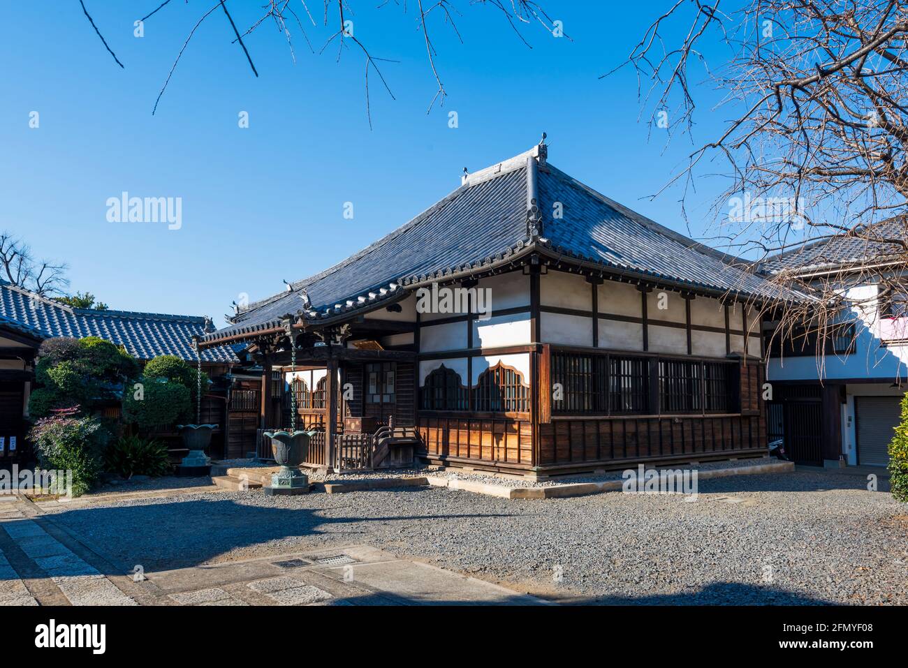Tokyo, Japan - January 9, 2016: the site of the famous Ryusen-ji Temple in Tokyo, Japan. Stock Photo