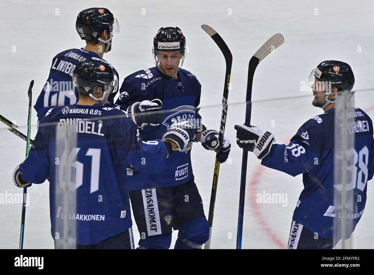 Axel Rindell Prague, Czech Republic. 12th May, 2021. Axel Rindell of Finland, left ...