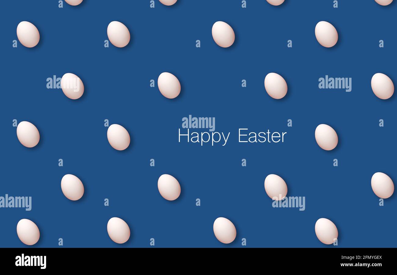 Happy easter decoration background white eggs Easter concept