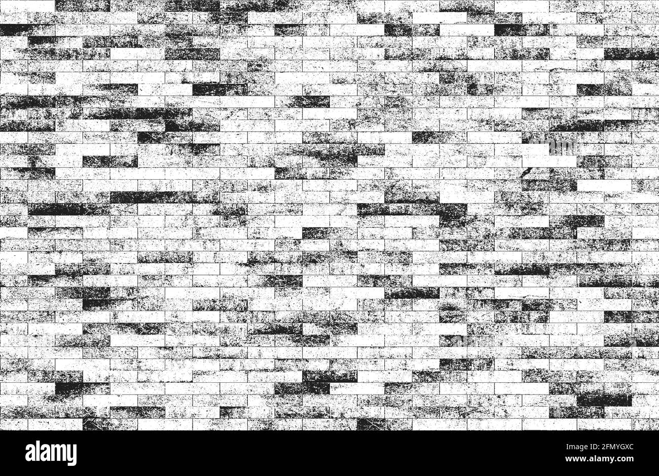 Distressed overlay texture of old brick wall, grunge background ...