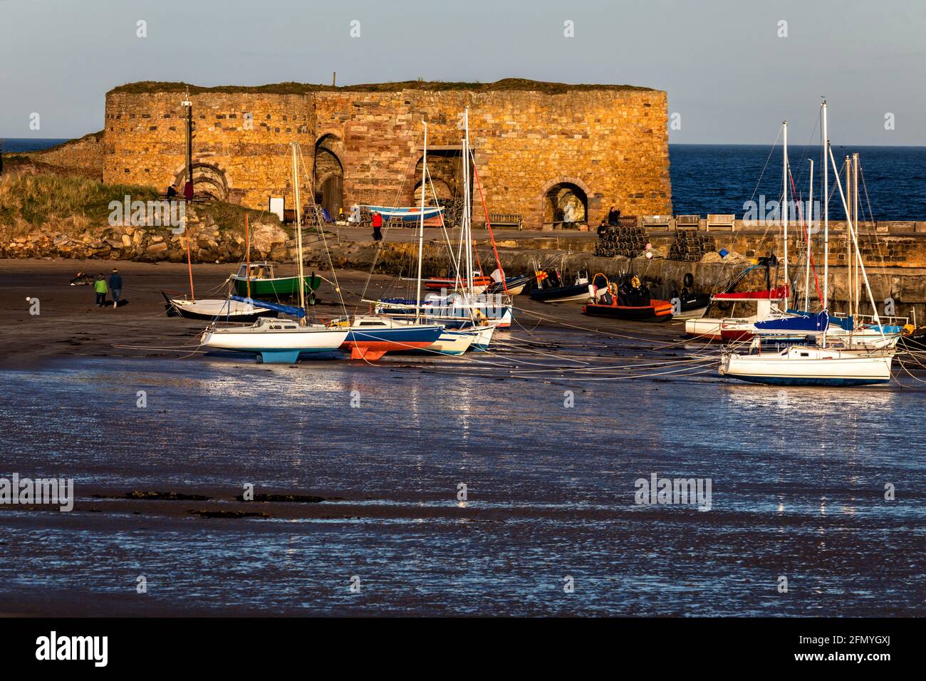 Beadnell Harbour Stock Photo