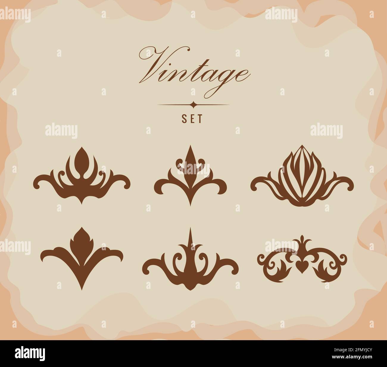 vintage frame set Stock Vector Image & Art - Alamy