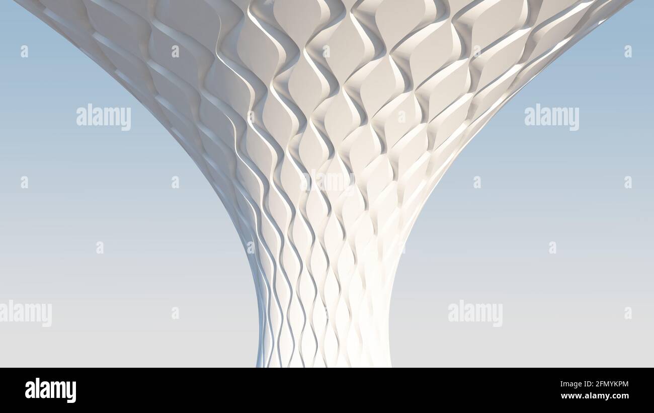 column with parametric pattern. 3d rendering Stock Photo