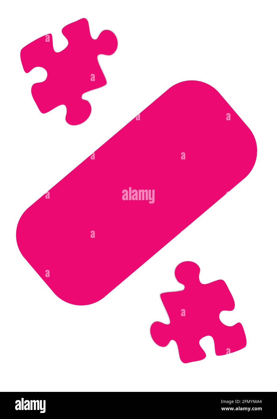 Vertical illustration format A4 - the design of the screen of the phone or tablet for inscriptions and photos, frame with puzzles. Postcard, book cove Stock Vector