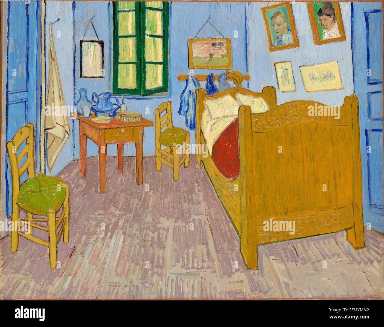 Vincent van Gogh artwork entitled The Bedroom - 1888. Stock Photo