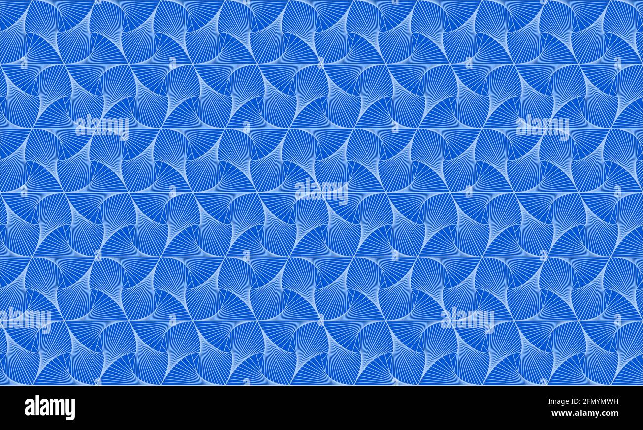 Blue seamless geometric pattern. Abstract background for wallpaper, texture, fabric and other designs. 4K Resolution. Vector. Stock Vector