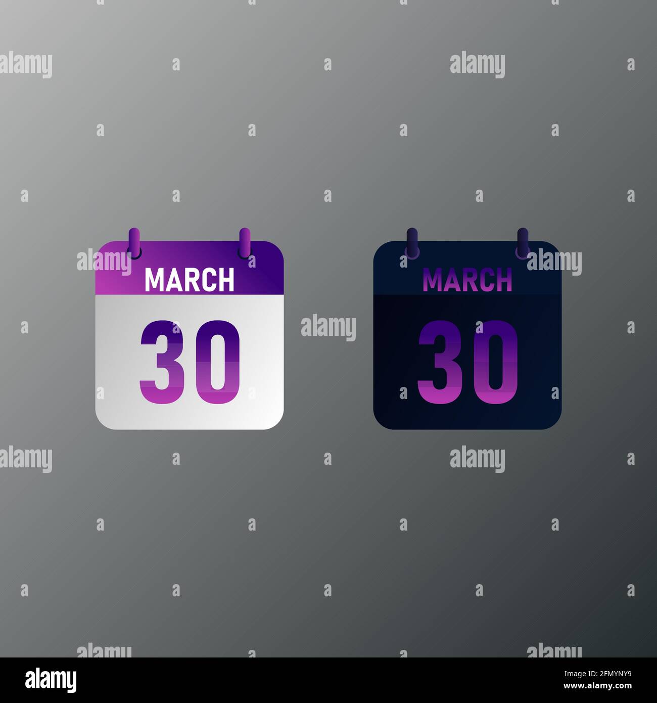 March daily calendar icon in flat design style. Vector illustration in ...