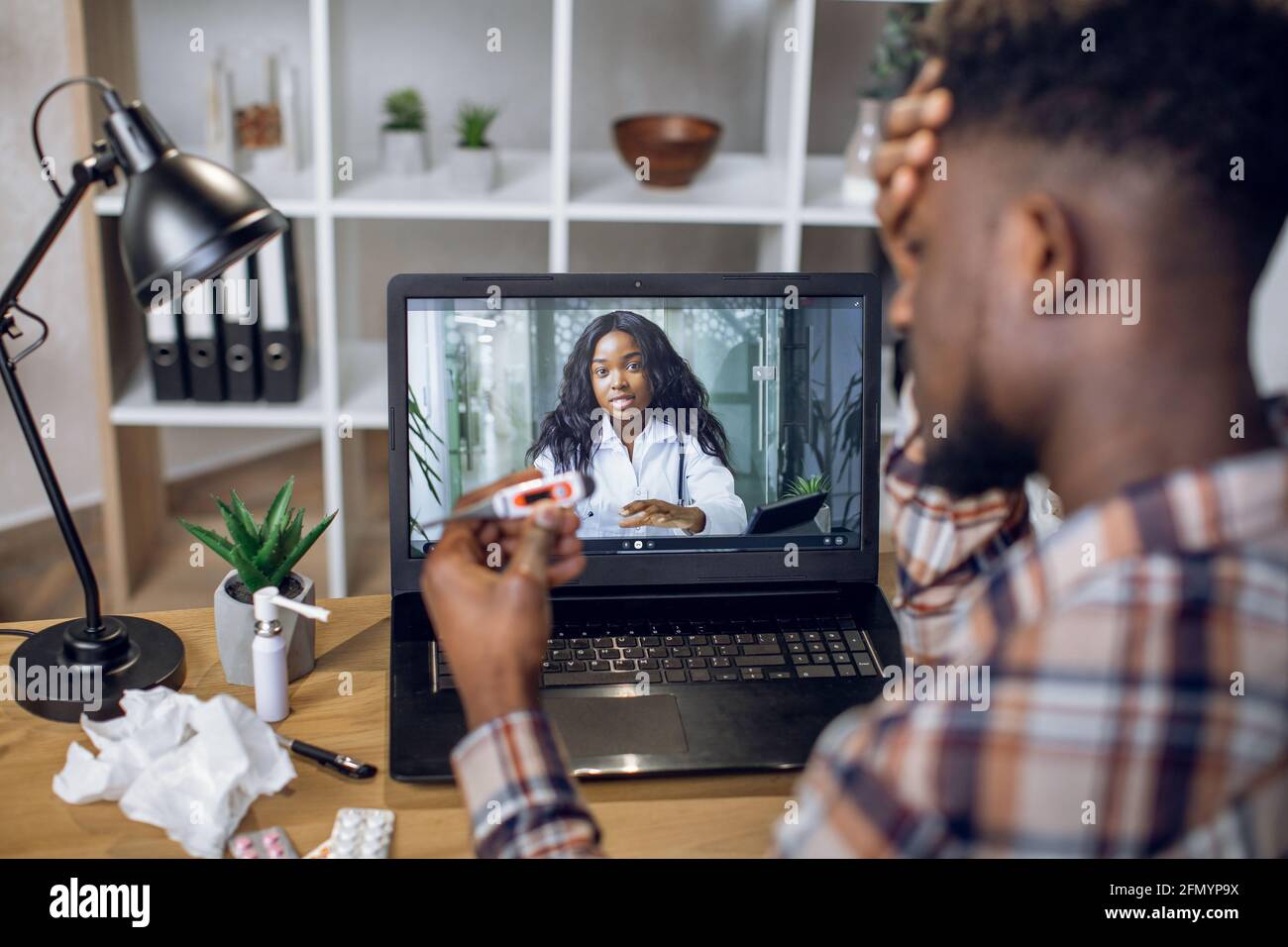 measuring - sick video Images High Quality Grahic Sick man medicine having video hi-res stock photography and images - Alamy
