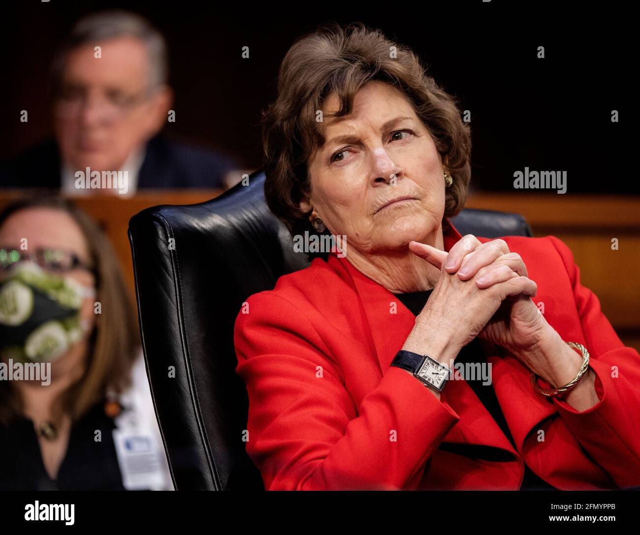 Washington Usa 12th May 21 Washington Dc May 12 Sen Jeanne Shaheen D Nh Listens To Testimony As The Senate Appropriations Committee Holds A Hearing To Examine Domestic Violent Extremism In Washington Dc
