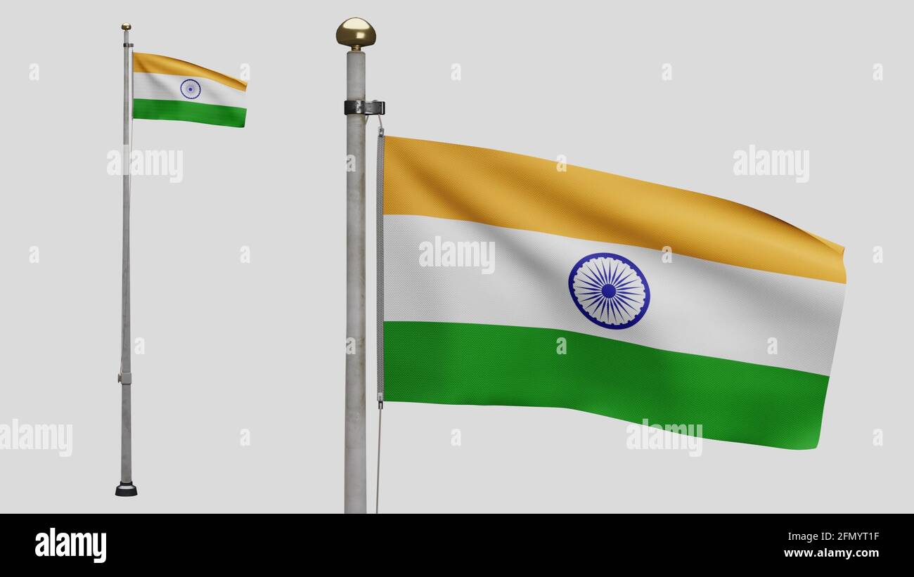 Tiranga indian flag waving in the wind. Close up of India banner blowing,  soft and smooth silk. Cloth fabric texture ensign background. Use it for  nat Stock Photo - Alamy