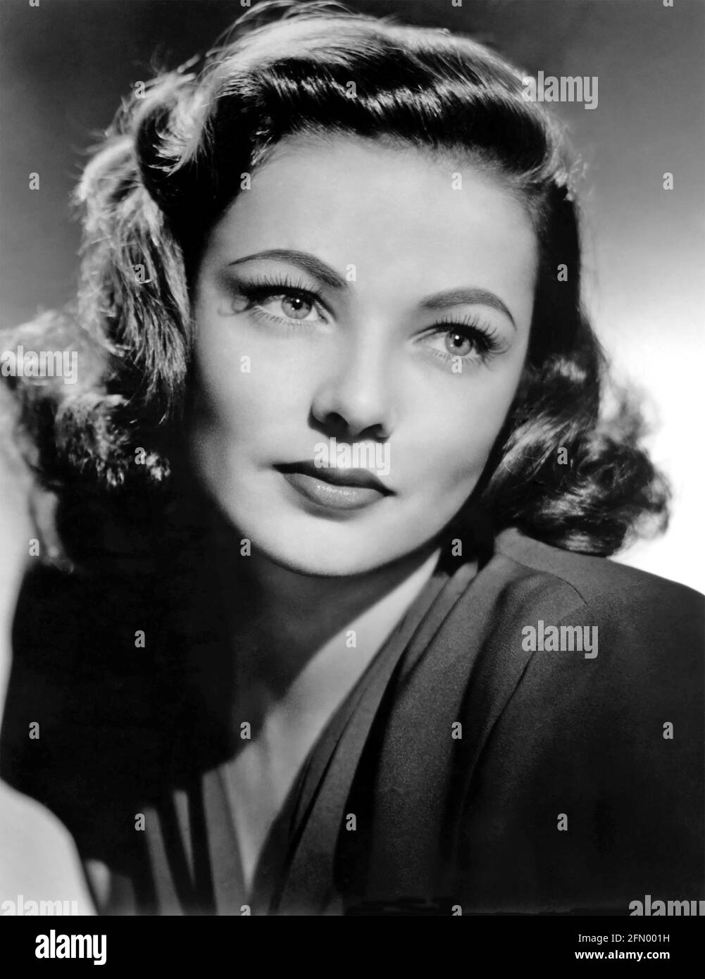 GENE TIERNEY (1920-1991) American film and stage actress about 1943 Stock Photo
