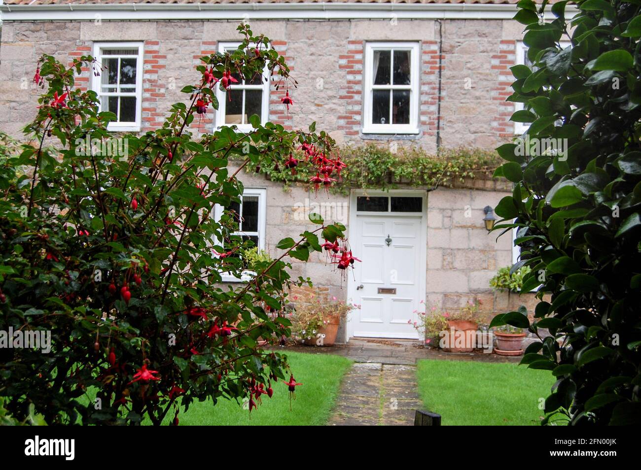 French style house Jersey front door and windows Channel Islands in