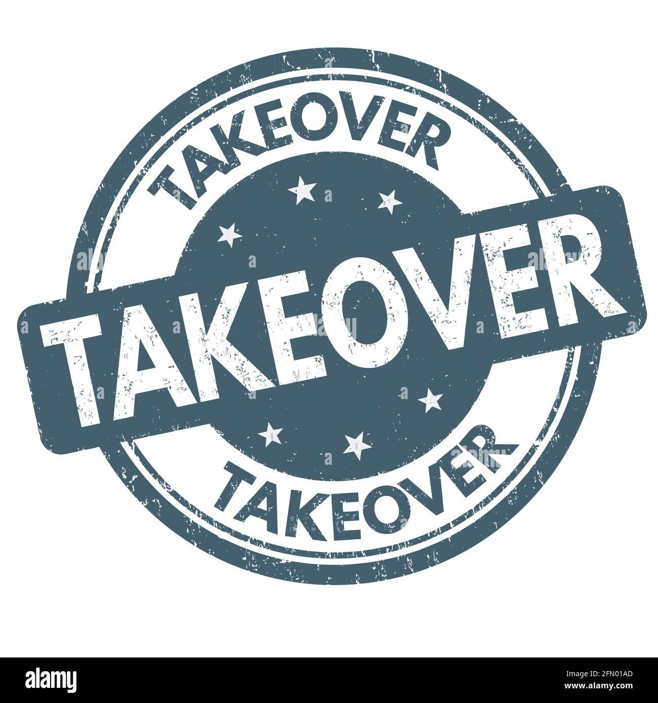 Takeover grunge rubber stamp on white background, vector illustration Stock Vector