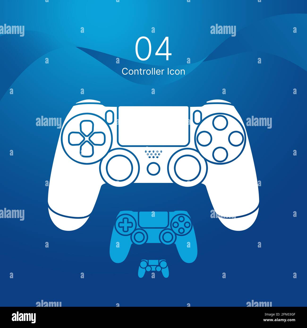 Game controller or gamepad different size range vector flat design icons  for gaming apps and websites Stock Vector Image & Art - Alamy
