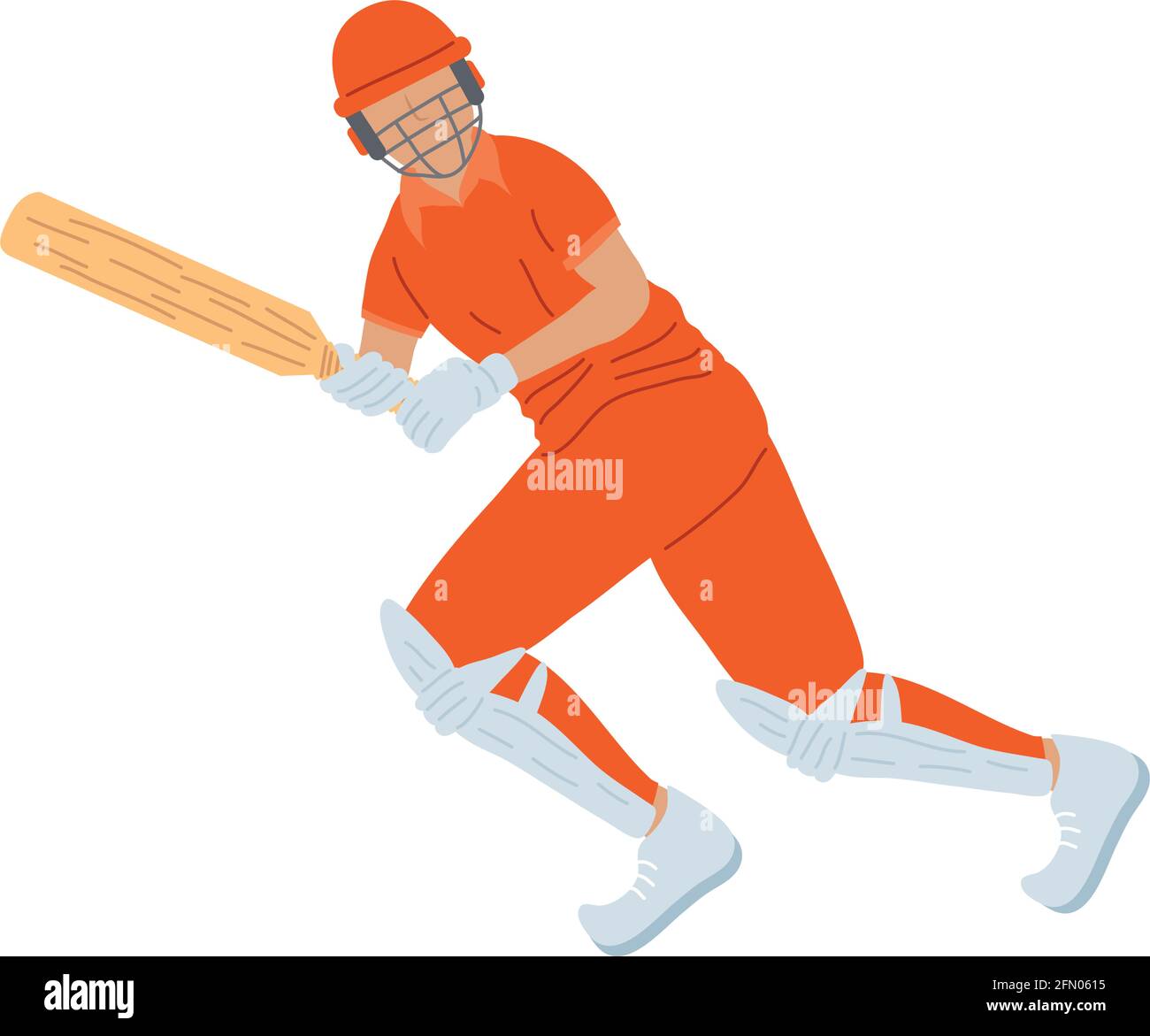 cricket player with uniform red Stock Vector Image & Art Alamy