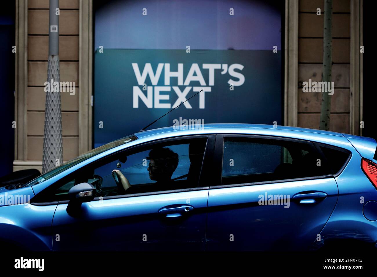 What's next poster, Barcelona, Spain. Stock Photo