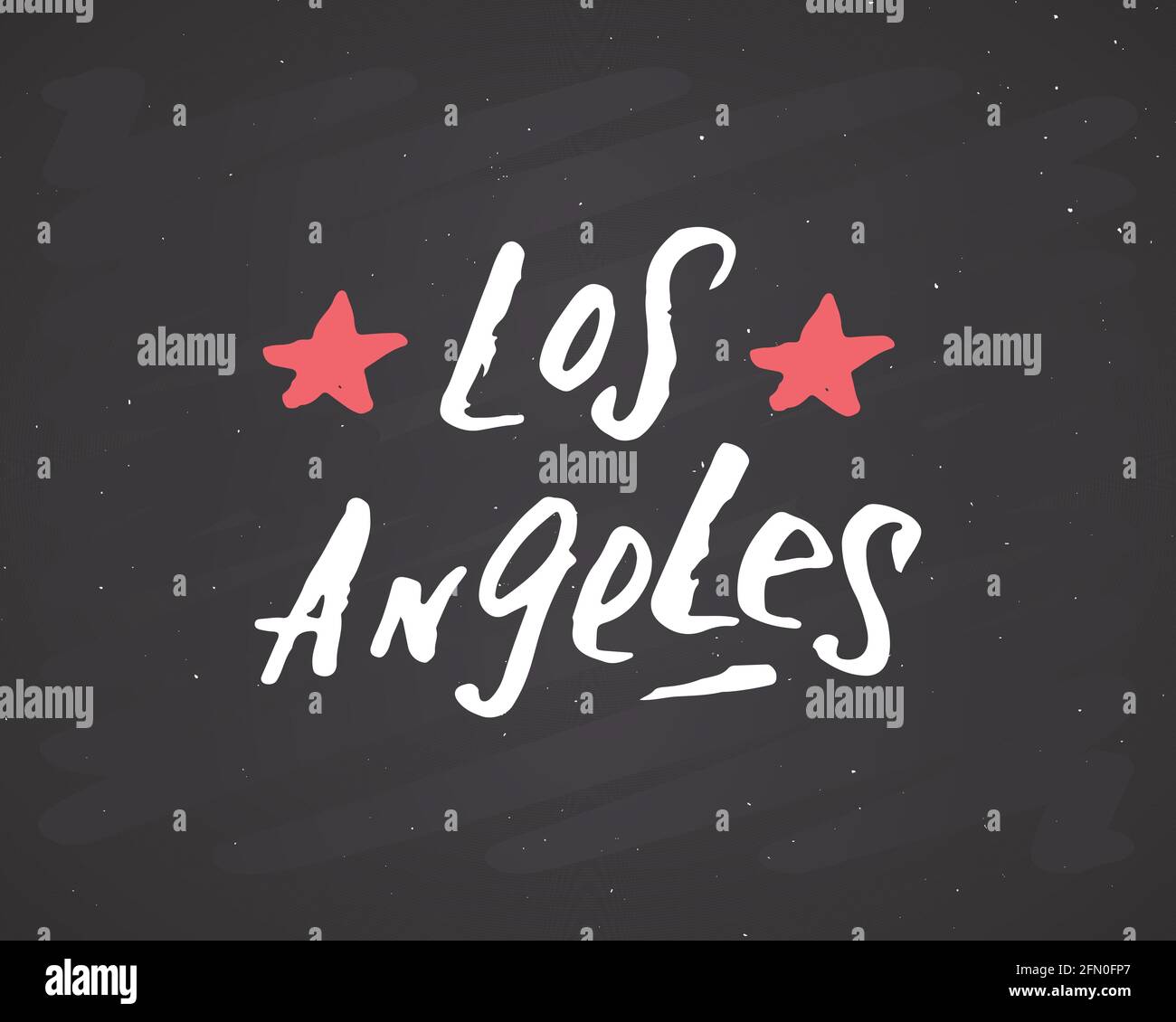 La Sign Lettering Los Angeles lettering handwritten sign, Hand drawn grunge calligraphic ...