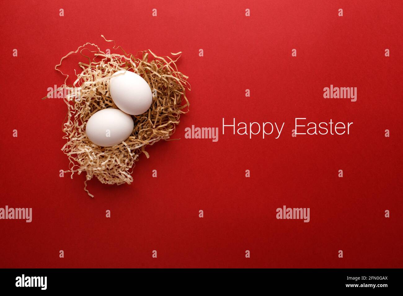 Easter card with the inscription happy Easter Stock Photo