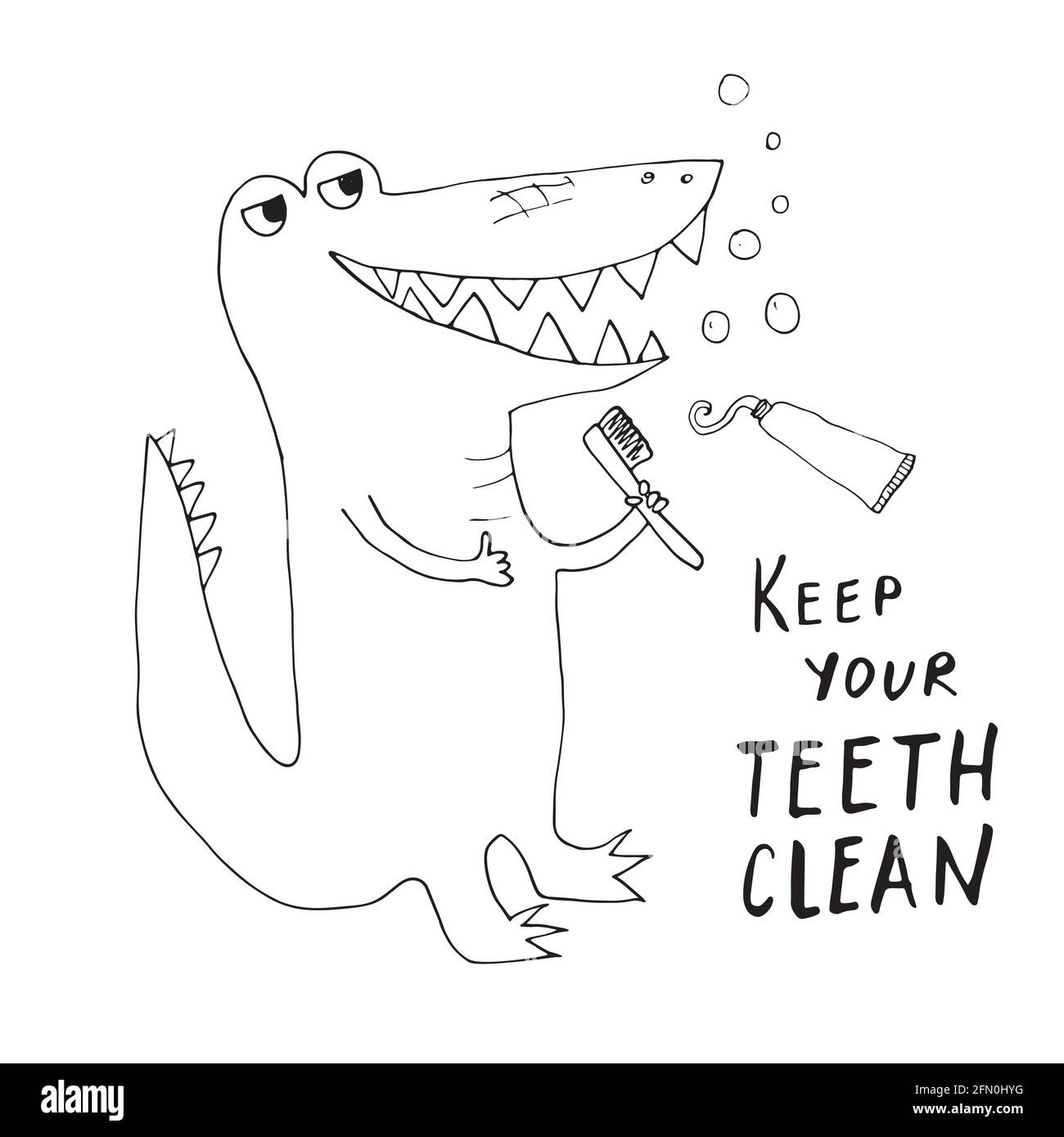 Animal Teeth Coloring Page