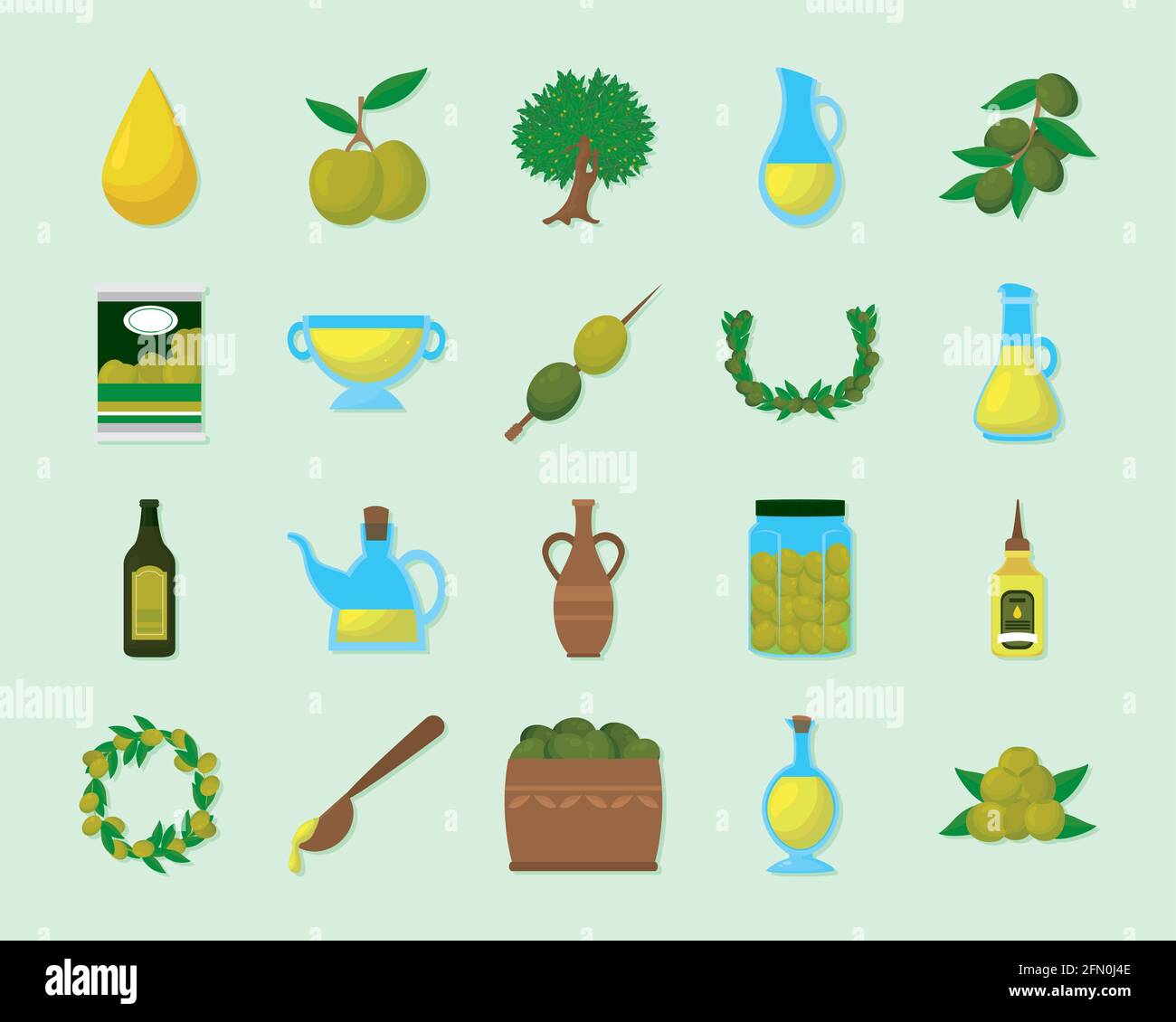 Bottles of olives oil Stock Vector Images - Alamy