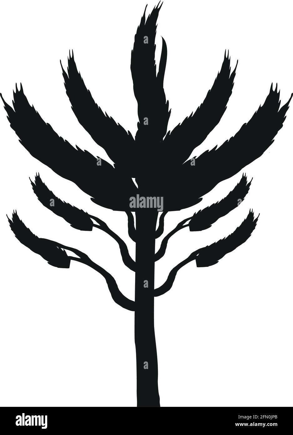 tree black silhouette Stock Vector Image & Art - Alamy
