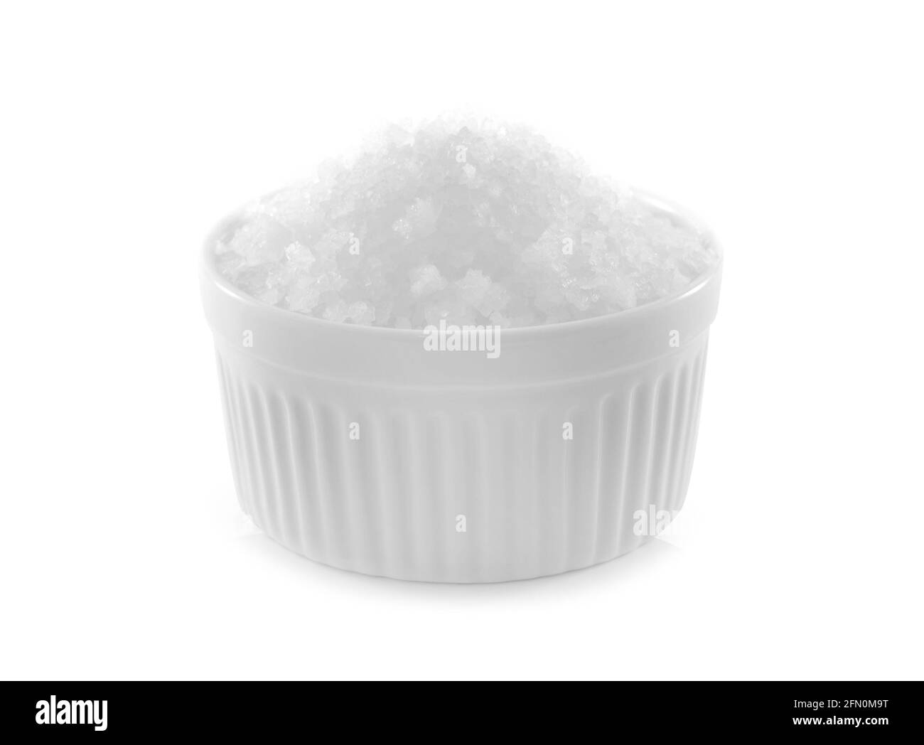 rock salt on white background Stock Photo