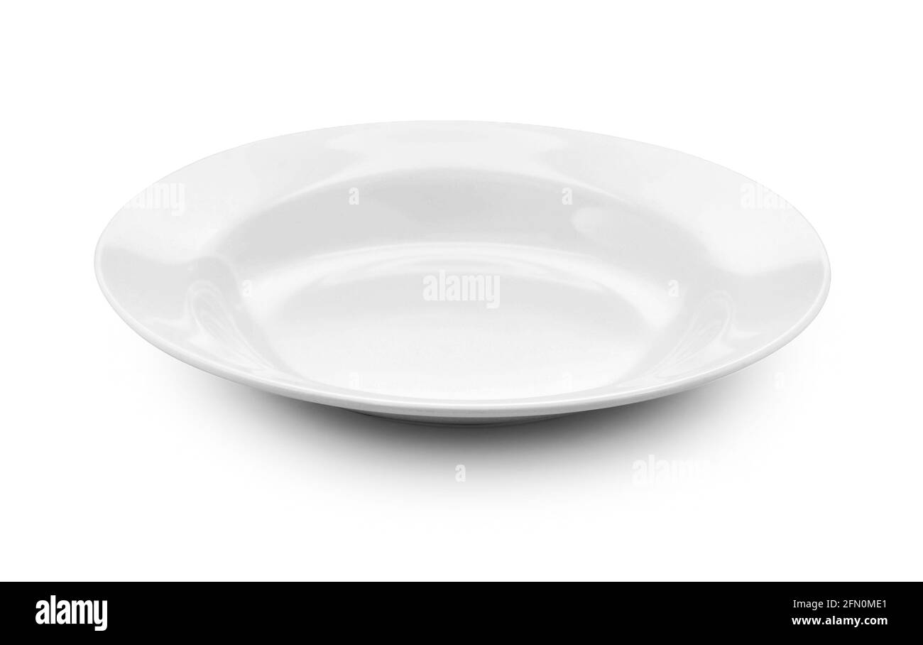 white plate isolated on white background Stock Photo - Alamy