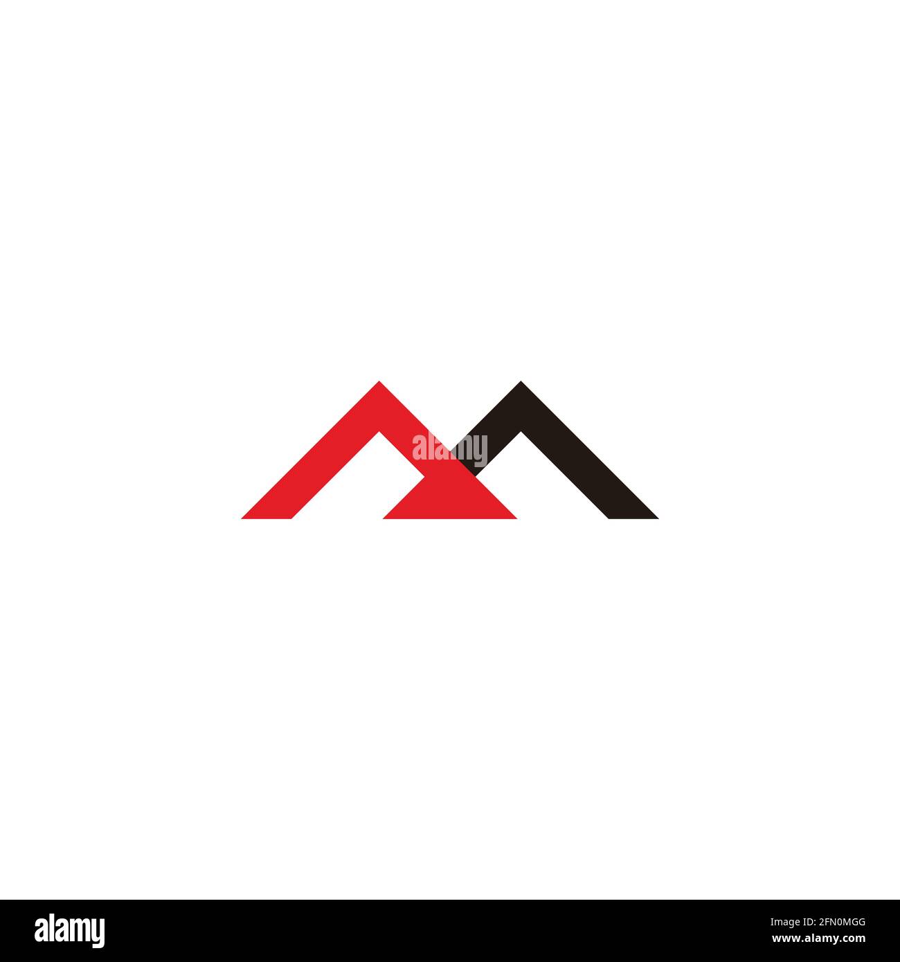 letter m mountain colorful geometric simple logo vector Stock Vector ...
