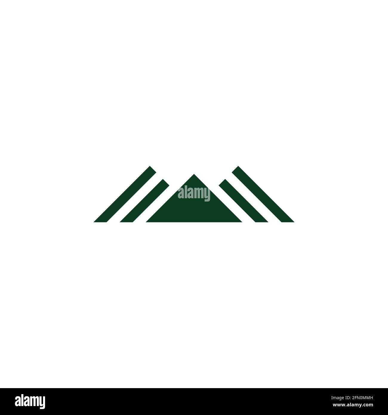 stripes triangle mountain silhouette shadow logo vector Stock Vector