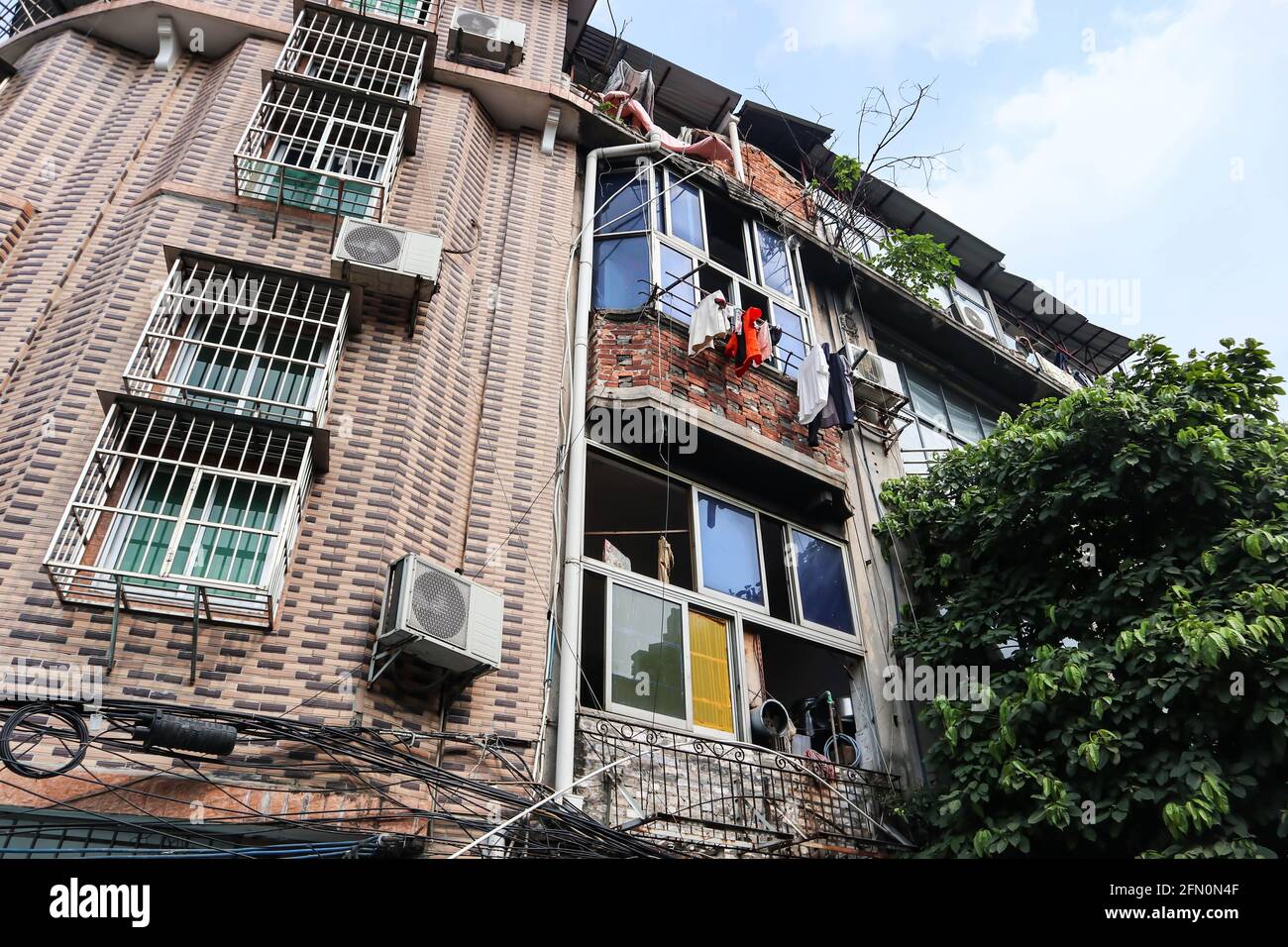 There are still some older houses in the older parts of the city Stock
