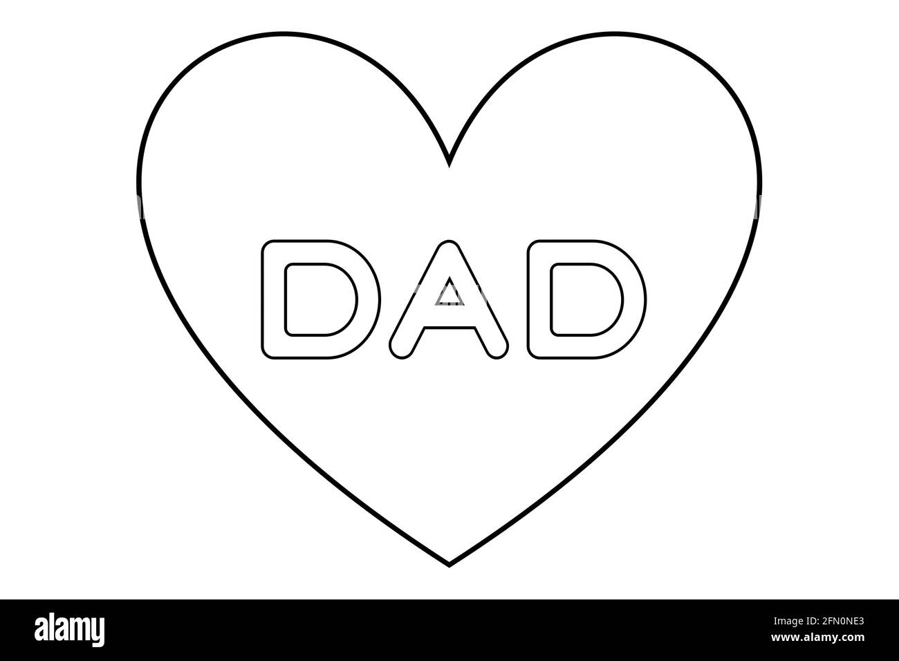 White Heart Shape With Word DAD For Father s Day Concept Stock Photo white-heart-shape-with-word-dad-for-father-s-day-concept-stock-photo