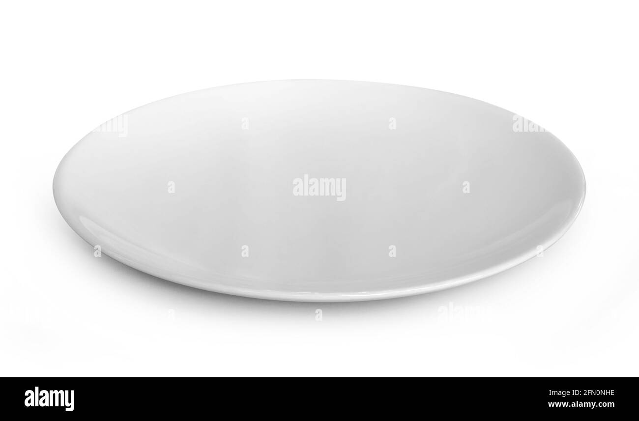 white plate isolated on white background Stock Photo - Alamy
