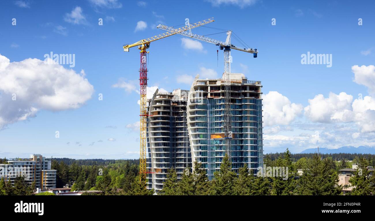 Construction Site of New Residential Building Development Stock Photo ...