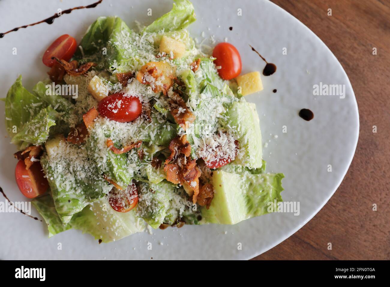 Caesar salad on white hires stock photography and images Alamy