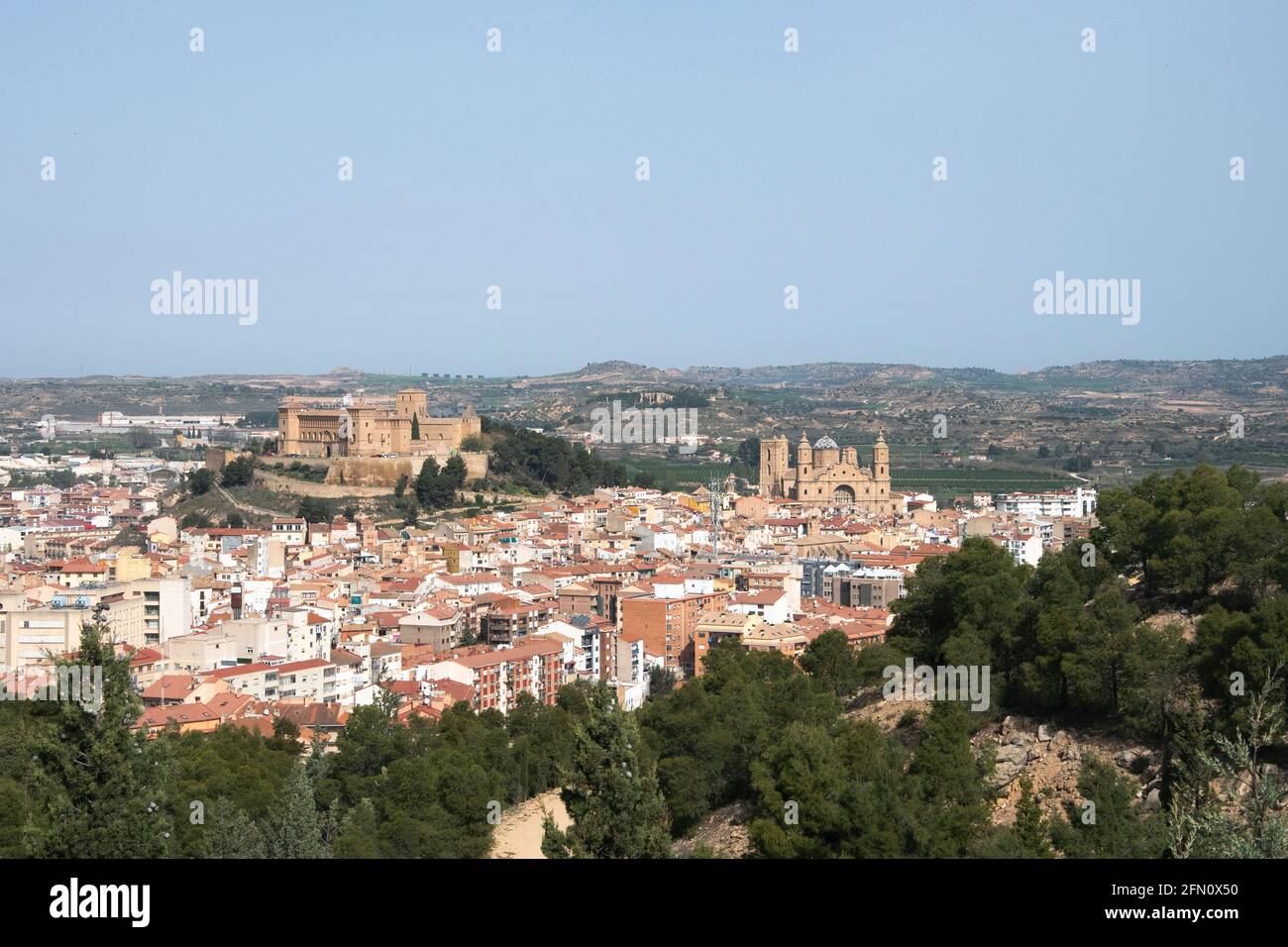 General view of the city of Alcañiz in Teruel, Spain Stock Photo