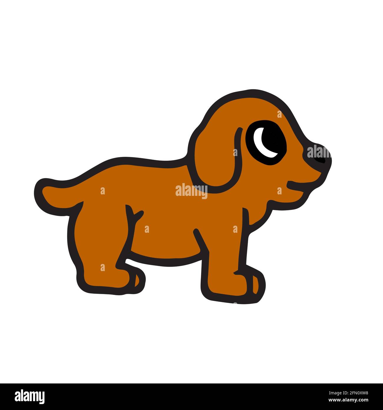 Dogs. illustration. Cartoon sketch style. Hand outline drawing cheerful  funny animal. vector Stock Vector Image & Art - Alamy
