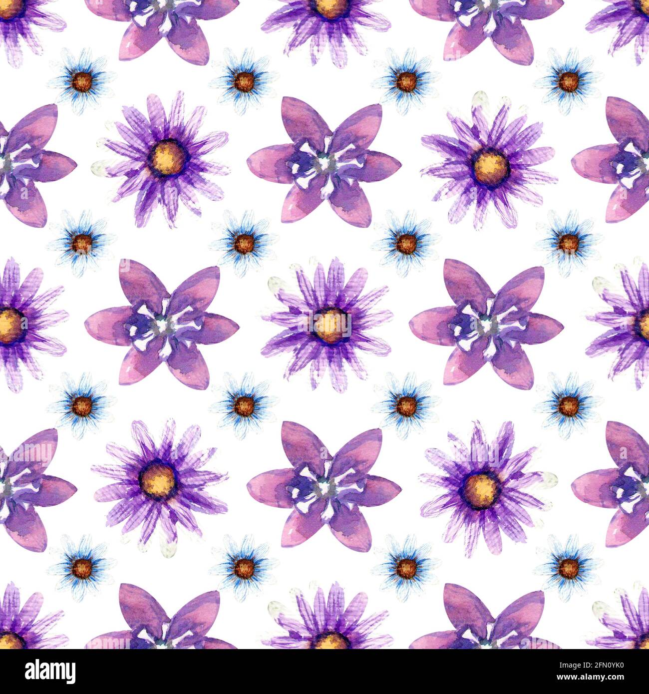 Seamless pattern with wildflowers on white background. Floral pattern ...