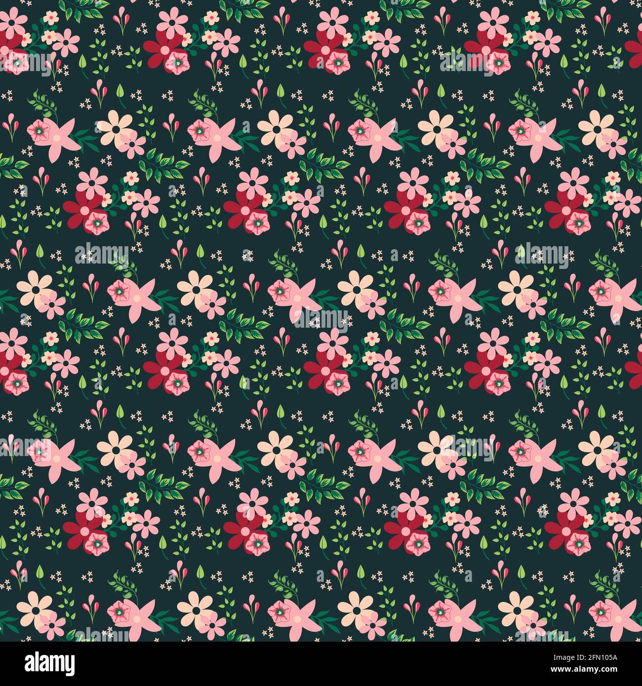 Classic wallpaper vintage flower pattern background Stock Vector Image