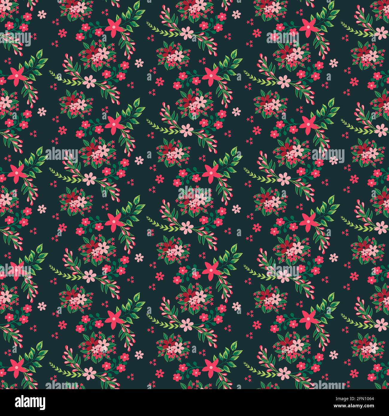 Classic wallpaper vintage flower pattern background Stock Vector Image