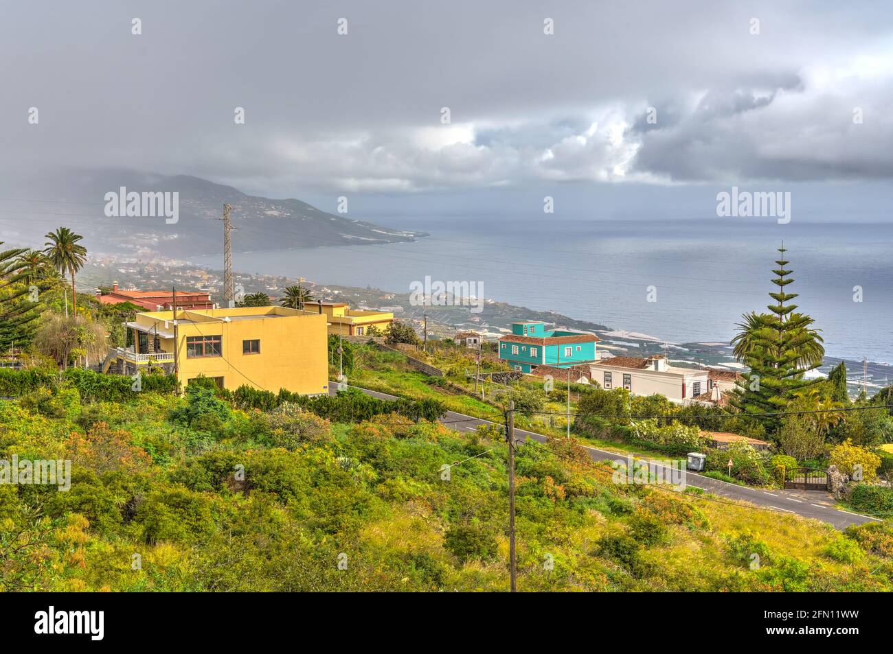Villa de Mazo, La Palma, HDR Image Stock Photo