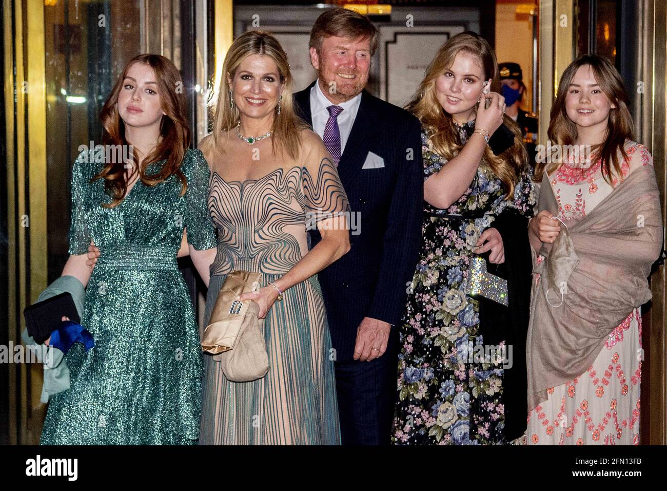 Amsterdam, Netherlands. 12th May, 2021. Princess Alexia, Queen Maxima, King  Willem-Alexander, Princess Amalia and Princess Ariane of the Netherlands  attending the concert Queen Maxima a life full of Music on the occasion