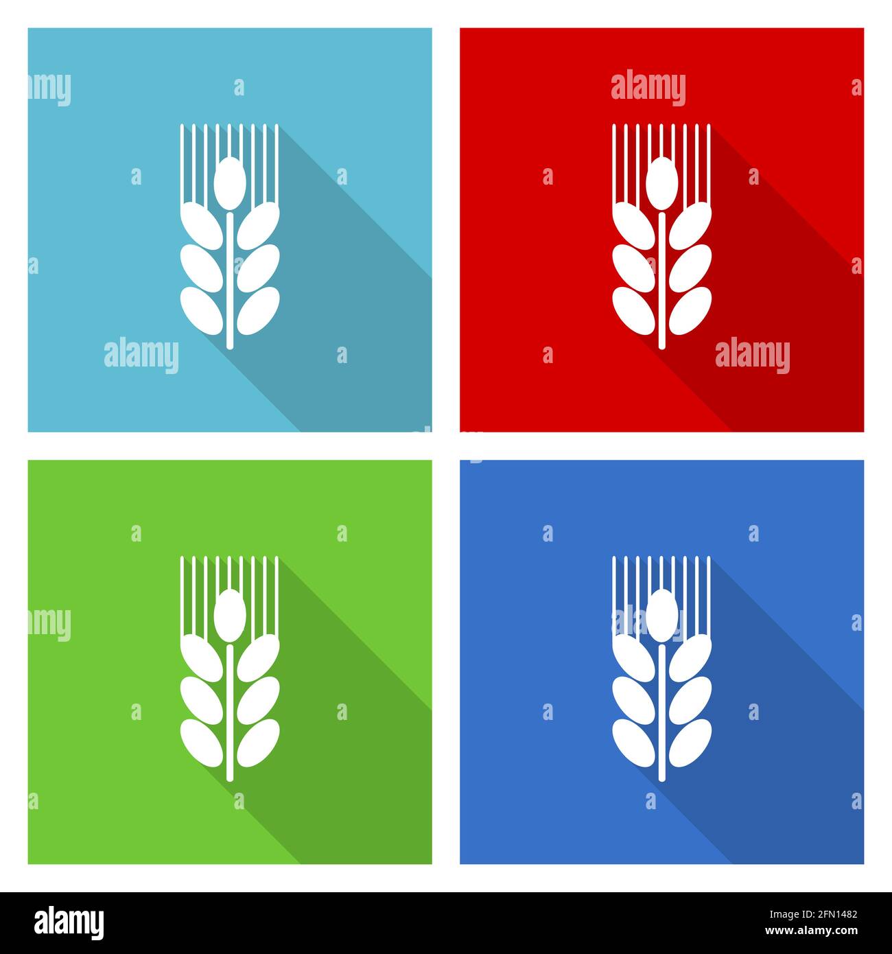 Grain icon set, flat design vector illustration in eps 10 for webdesign ...