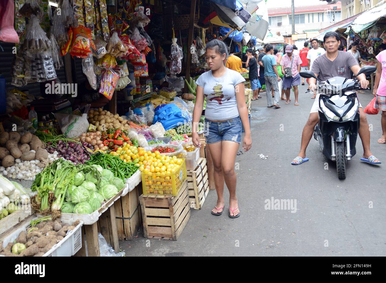 The vibrant market in Sorsogon, Bicol, The Philippines. Stock Photo
