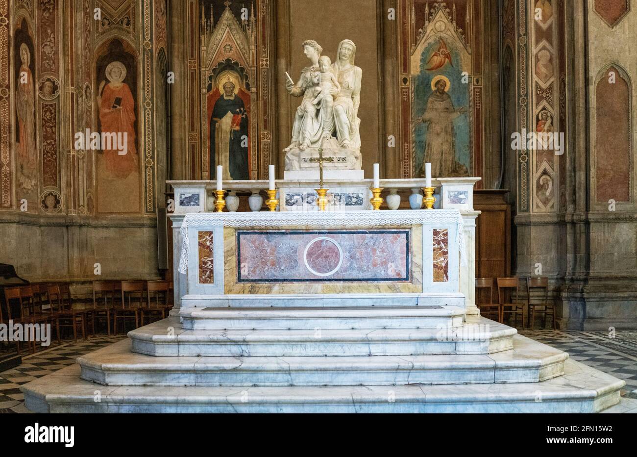 Florence, Italy, Orsanmichele church, the altar of St. Anne Stock Photo