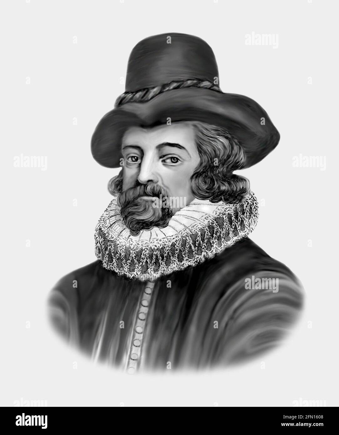 Francis Bacon 1561-1626 English Philosopher Statesman Stock Photo